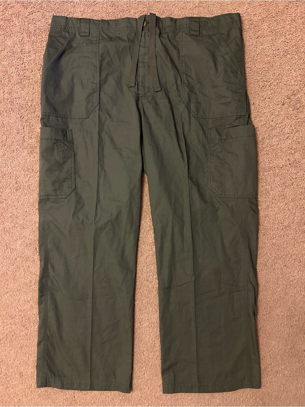 Carhartt Men's Olive Green Ripstop Cargo Pants Scrub Workwear XXL